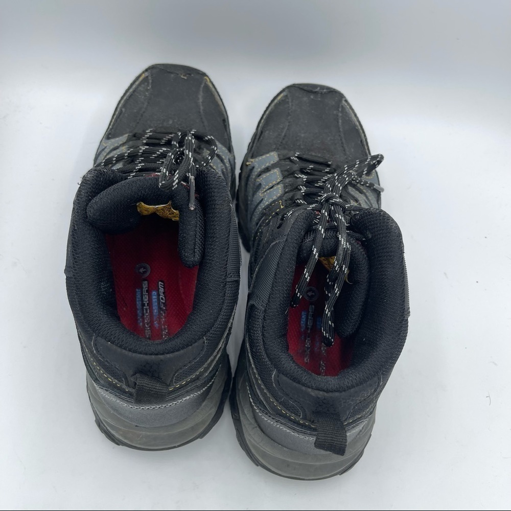 Skechers Mens Black Steel Toe Boots Size 7 Leather Slip Resistant - Picture 6 of 6